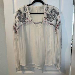 Free People Embroidered Top